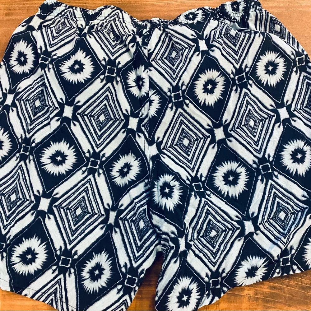 Aztec print swim trunks